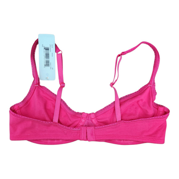 Eberjey Classic T Shirt Unlined Bra 34B Fuchsia Lightweight Loungewear‎ Barbie - Picture 2 of 5